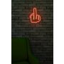 WALLXPERT Zidna LED dekoracija Middle Finger Red - slika 3