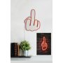 WALLXPERT Zidna LED dekoracija Middle Finger Red - slika 4