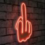 WALLXPERT Zidna LED dekoracija Middle Finger Red - slika 1
