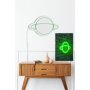 WALLXPERT Zidna LED dekoracija Saturn Green - slika 3