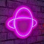 WALLXPERT Zidna LED dekoracija Saturn Pink - slika 1