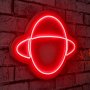 WALLXPERT Zidna LED dekoracija Saturn Red - slika 1