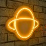 WALLXPERT Zidna LED dekoracija Saturn Yellow - slika 1