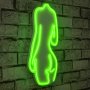 WALLXPERT Zidna LED dekoracija Sexy Woman Green - slika 1