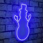 WALLXPERT Zidna LED dekoracija Snowman Blue - slika 1