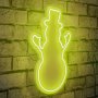 WALLXPERT Zidna LED dekoracija Snowman Yellow - slika 1