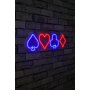 WALLXPERT Zidna LED dekoracija Briscambille Poker Suits Multicolor - slika 2