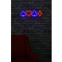 WALLXPERT Zidna LED dekoracija Briscambille Poker Suits Multicolor - slika 3