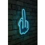 WALLXPERT Zidna LED dekoracija Middle Finger Blue - slika 2