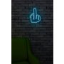 WALLXPERT Zidna LED dekoracija Middle Finger Blue - slika 3