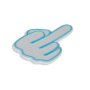 WALLXPERT Zidna LED dekoracija Middle Finger Blue - slika 5