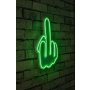 WALLXPERT Zidna LED dekoracija Middle Finger Green - slika 2