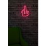 WALLXPERT Zidna LED dekoracija Middle Finger Pink - slika 3