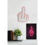 WALLXPERT Zidna LED dekoracija Middle Finger Pink - slika 4