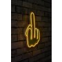 WALLXPERT Zidna LED dekoracija Middle Finger Yellow - slika 2