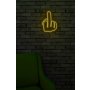 WALLXPERT Zidna LED dekoracija Middle Finger Yellow - slika 3