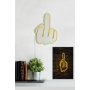 WALLXPERT Zidna LED dekoracija Middle Finger Yellow - slika 4