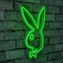 WALLXPERT Zidna LED dekoracija Playboy Green - slika 1