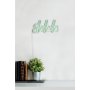 WALLXPERT Zidna LED dekoracija Shhh Green - slika 5