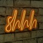 WALLXPERT Zidna LED dekoracija Shhh Yellow - slika 1