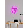 WALLXPERT Zidna LED dekoracija Hashtag Pink - slika 2