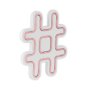 WALLXPERT Zidna LED dekoracija Hashtag Pink - slika 4