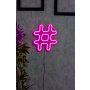 WALLXPERT Zidna LED dekoracija Hashtag Pink - slika 1