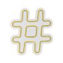 WALLXPERT Zidna LED dekoracija Hashtag Yellow - slika 3