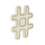 WALLXPERT Zidna LED dekoracija Hashtag Yellow - slika 4
