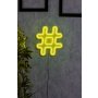 WALLXPERT Zidna LED dekoracija Hashtag Yellow - slika 1