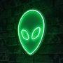 WALLXPERT Zidna LED dekoracija Alien Green - slika 1