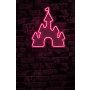 WALLXPERT Zidna LED dekoracija Castle Pink - slika 3