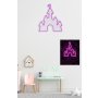 WALLXPERT Zidna LED dekoracija Castle Pink - slika 4