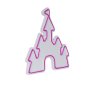 WALLXPERT Zidna LED dekoracija Castle Pink - slika 5