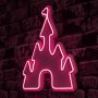 WALLXPERT Zidna LED dekoracija Castle Pink - slika 1