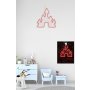 WALLXPERT Zidna LED dekoracija Castle White Red - slika 4