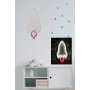 WALLXPERT Zidna LED dekoracija Rocket White Red - slika 4