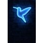 WALLXPERT Zidna LED dekoracija Little Bird Blue - slika 3