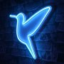WALLXPERT Zidna LED dekoracija Little Bird Blue - slika 1