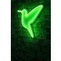 WALLXPERT Zidna LED dekoracija Little Bird Green - slika 2