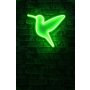 WALLXPERT Zidna LED dekoracija Little Bird Green - slika 3
