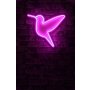 WALLXPERT Zidna LED dekoracija Little Bird Pink - slika 3