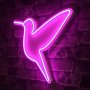 WALLXPERT Zidna LED dekoracija Little Bird Pink - slika 1