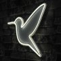 WALLXPERT Zidna LED dekoracija Little Bird White - slika 1