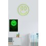 WALLXPERT Zidna LED dekoracija Smiley Green - slika 4