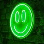 WALLXPERT Zidna LED dekoracija Smiley Green - slika 1