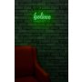 WALLXPERT Zidna LED dekoracija Believe Green - slika 3