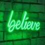 WALLXPERT Zidna LED dekoracija Believe Green - slika 1