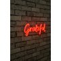 WALLXPERT Zidna LED dekoracija Grateful Red - slika 2