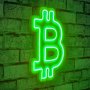 WALLXPERT Zidna LED dekoracija Bitcoin Green - slika 1
